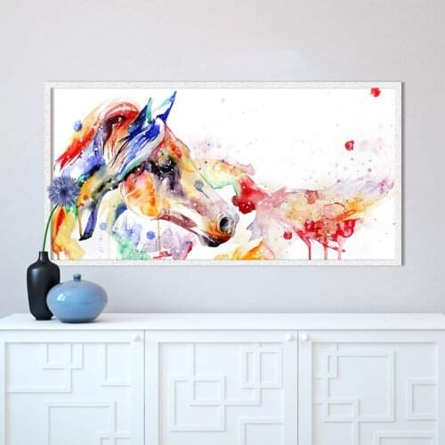 5D rhinestone painting diamond embroidery Watercolor Horses diamond painting Full square drill Diy Cross Stitch Large C557