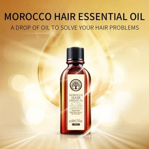 60ml Moroccan Pure Argan Oil Hair Essential Oil Multi-functional Hair & Scalp Treatments Hair Care For Dry Hair Types