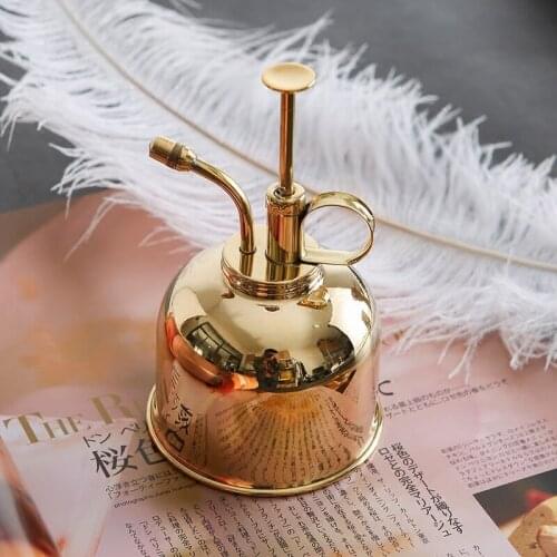 Flower Watering Can Brass Golden Water Can Mini Plant Mister Watering Kettle Garden Spray Bottle