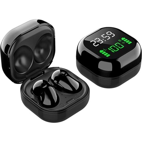 S6 Plus Earphones Bluetooth 5.1 Wireless Headset with Mic Time&Power Digital Dispaly Sports Headphone Music Earbuds for Phones