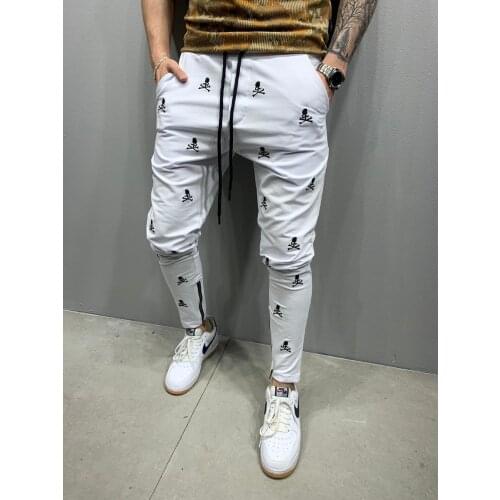 Mens Casual Pants Fashion Cool High Street Print Hip Hop Trousers Fitness Running Loose Sport Jogging Pants Street Wear Pants