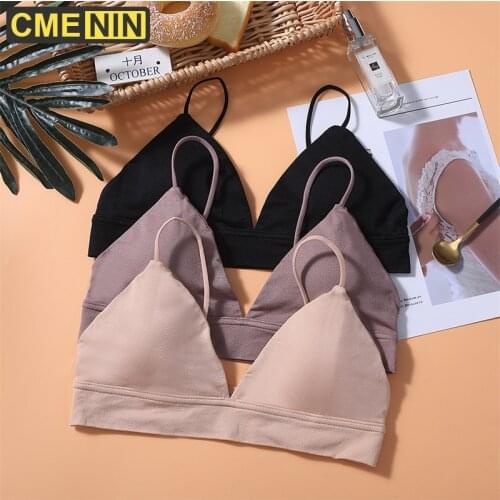 CMENIN Sleep Nylon Women Underwear Lingerie Bra Solid Seamless Has Buckle Tube Top Bustier Crop Top With Cups 2020 B0047
