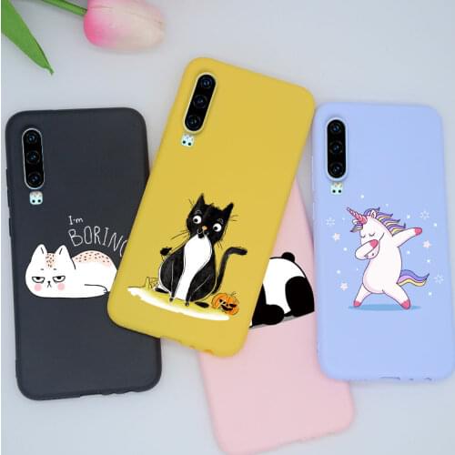Cute Cat Panda Fox Silicone Case For Huawei Nova 5T Y9 Prime 2019 P Smart Z P30 Pro Lite Honor 10 9X 20 Pro V30 20S Case Cover