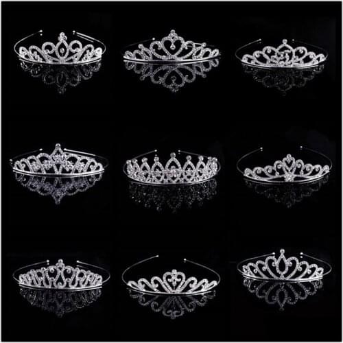 FORSEVEN Silver Color Crystal Heart Tiara and Crown Hair Jewelry Bridal Noiva Diadem Headpiece Wedding Party Hair Accessories JL