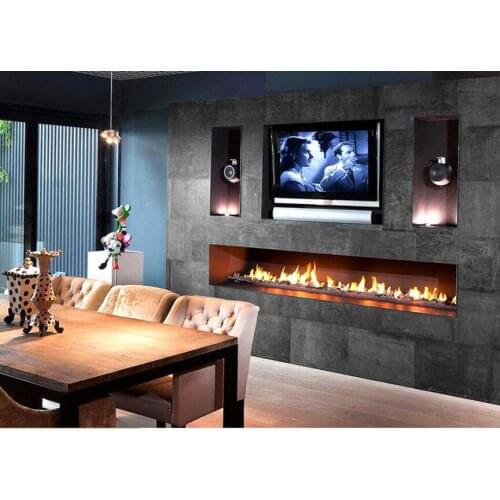 Inno-Fire 60 inch wifi real fire indoor intelligent smart bio ethanol wall insert fireplace