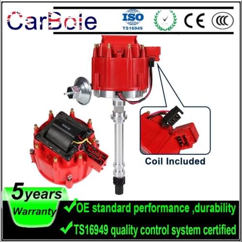 CarBole Red Distributor Cap Coil Fit For Chevrolet Chevy C10 G20 SBC 350 BBC 454 SUV 1973 - 1958