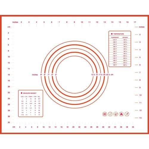 Baking Mat Pastry Mat With Measurement Home Kitchen Mat Sheet For Rolling Dough Cookies Pies Silicone Rolling Pad With Scale
