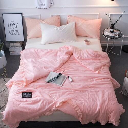 Summer Solid color Bedspread Quilt Blanket Comforter Bed Cover Quilting Home Textiles Multiple colors to choose from free #sw