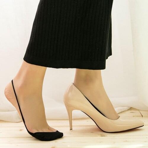 Summer Women Invisible Liner Sock No Show Peds Low Cut Sock Ankle Boat Low Cut Short Socks with Pad Underneath