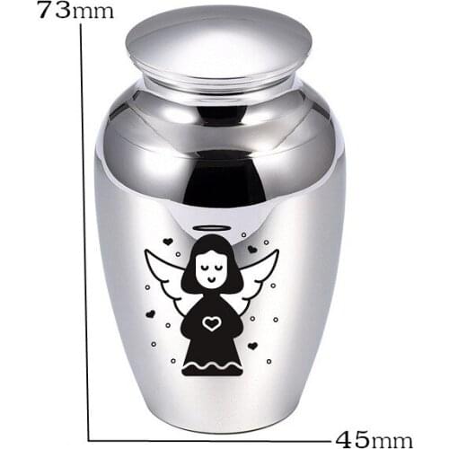 LHP124 Angel Memorial Urn Jewelry for Loved One Ashes Keepsake Stainless Steel Cremation Keepsake Holder Ash Urn/Jar