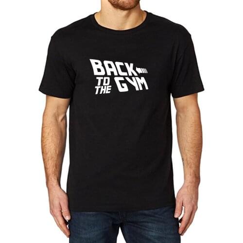 Lyprerazy Mens Back To The Gym Black Muscle Gym bodybuilding shirt workout fitness Summer Funny Letter Print T-shirt