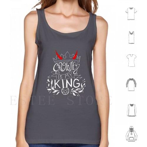 Crowley Is My King Tank Tops Vest Sleeveless Supernatural Mark Shepard Crowley