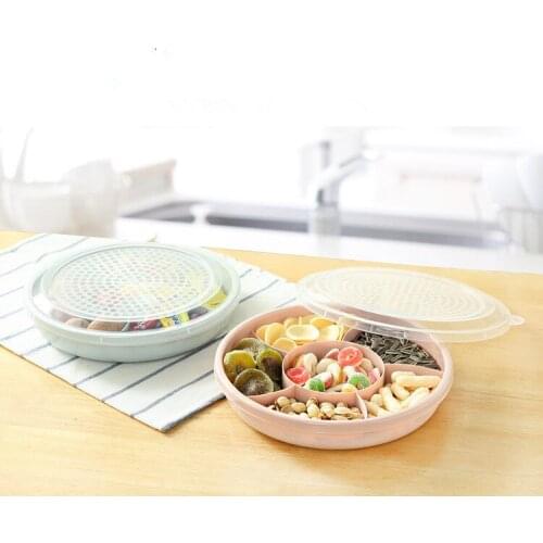 1PC Multifunction Snacks Fruit Dishes Saucer Snack Tray Fruit Tray Plates Desktop Decor Melon Seeds Candy Storage Boxes LF 201
