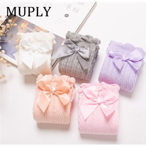 Baby Girl Socks Meias Infantil Knee Cute Baby Long Booties Kids Striped Socks Children Knee High with Bows Princess Sokken