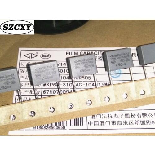 New and original X1 MKP64 104M 310V ~ 0.1UF dc 2000V Thin film capacitor P=15mm