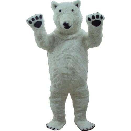 New Professional Polar Bear Mascot Costume Fancy Dress Adult Size Free Shipping