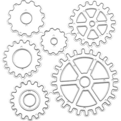 P15D Puzzle Embossed Gear Template Carbon Steel Cutting Dies DIY Scrapbooking Photo Album Embossing Paper Cards Making Stencil
