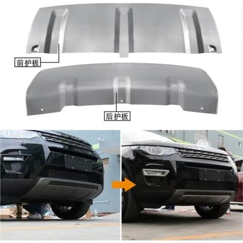 For Land Rover Discovery Sport 2015 2016 2017 2018 Front + Rear Bumper Diffuser Stainless steel Bumpers Guard skid plate