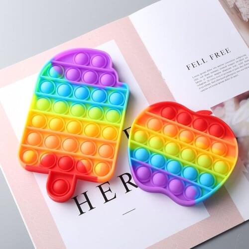 Push Bubble Sensory Fidget Rainbow Autism Anti Stress Child Educational Toy Funny Slow Soft Kid Decompression Balls