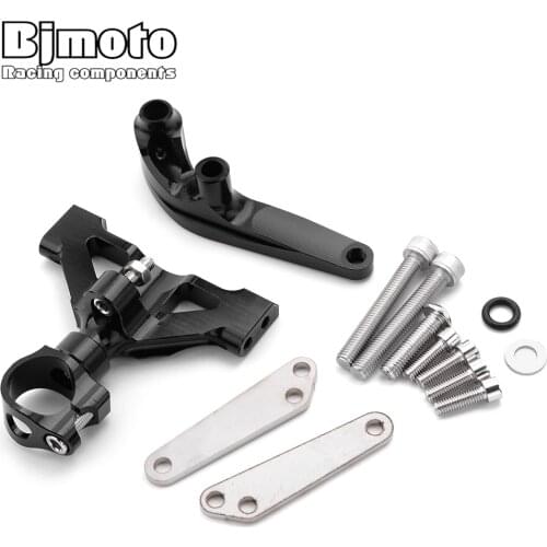 BJMOTO Adjustable Steering Stabilize Damper Mount Support For Kawasaki zzr1400 zx14 2006-2016 Damping Bracket