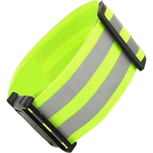 1Pc Adjustable Arm Warmer Belt Bike Armband Safety Sports Reflective Belt Strap Snap Wrap Arm Band Armband Dropshipping Hot