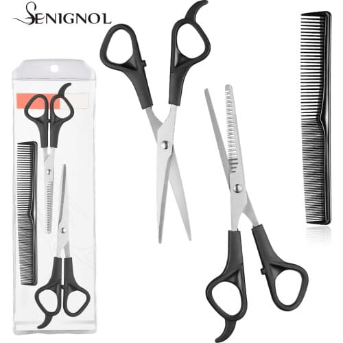 SENIGNOL 3PCS Professional Hairdressing Scissors Hair Cutting Hairdresser Set Styling Tool Hairdressing Comb Barber Accessories