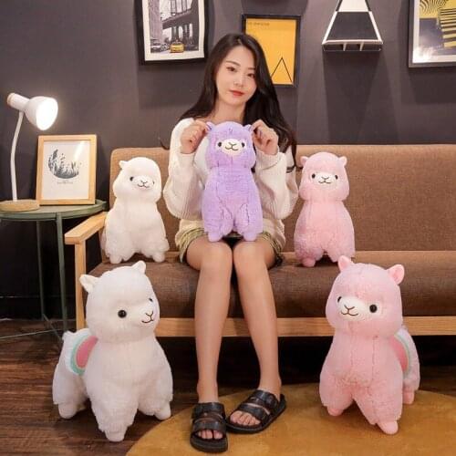Pretty fevarite new 35/50cm plush Simulation Alpaca soft Soothing doll high quality Pillow Cushion Room decoration friends gift