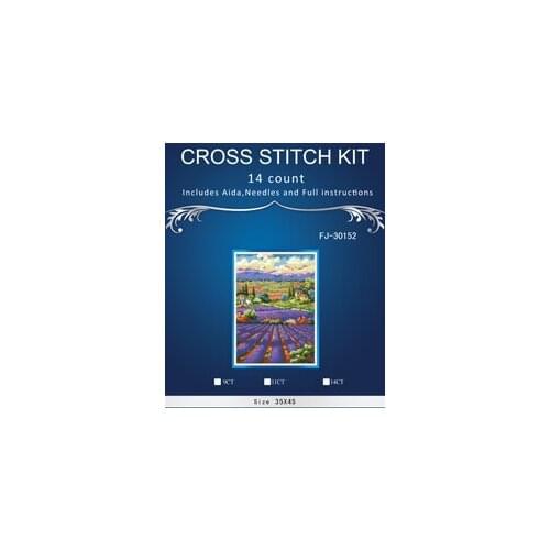 Top Quality Lovely Hot Sell Counted Cross Stitch Kit Fields of Lavender Landscape Scenic Countryside dim 70-35299