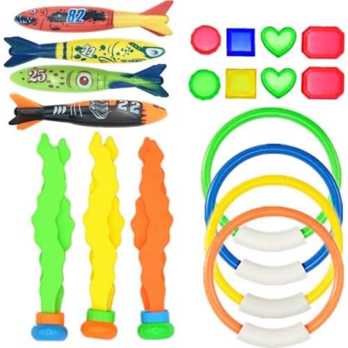 Funny Swimming Pool Diving Game Toys Children Kids Siwimming Pool Dive Ring Torpedo Seaweed Underwear Diving Toys