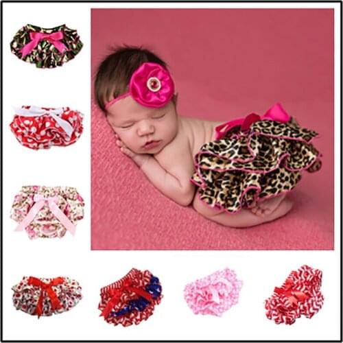 Baby Briefs Chiffon Ruffle Bloomers Cute Baby Diaper Cover Newborn Flower Shorts Toddler fashion Summer Satin Pants