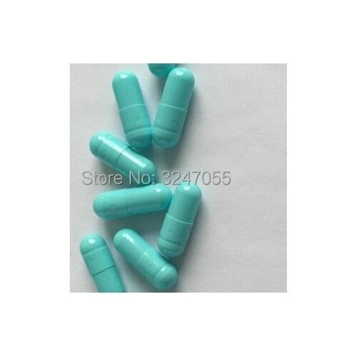 1000pcs/lot Light Blue Empty Capsule Shells, DIY Gelatin Medicinal Powder Refillable Container, Top Quality Cosmetic Mask Bottle