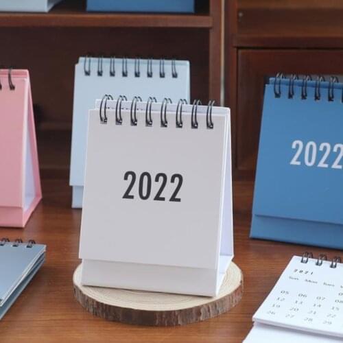 Calendar 2021 Delicate Simple Desk Refreshing Mini Desktop Note Coil Calendar Book School Office Supplies