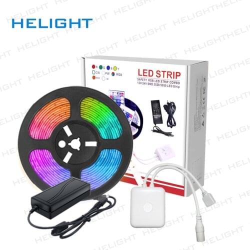 5M Smart Life WIFI RGB Music Controller WS2835/5050 60L LED Strip set Pixel 12V Adapter for Party Smart SPI Voice APP