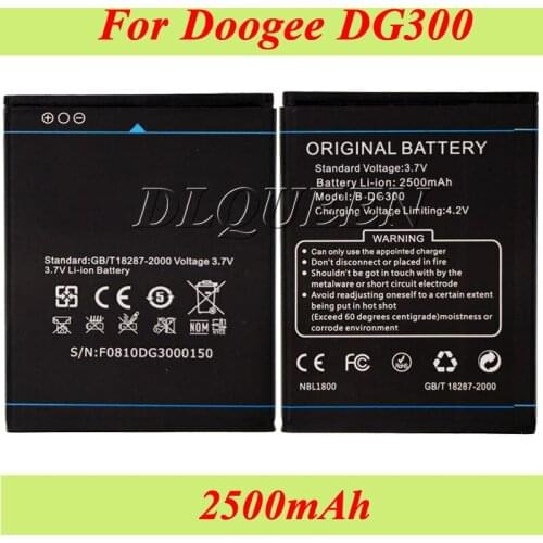 2500mAh For Doogee DG300 Battery Batterie Bateria AKKU Accumulator Mobile Phone B-DG300
