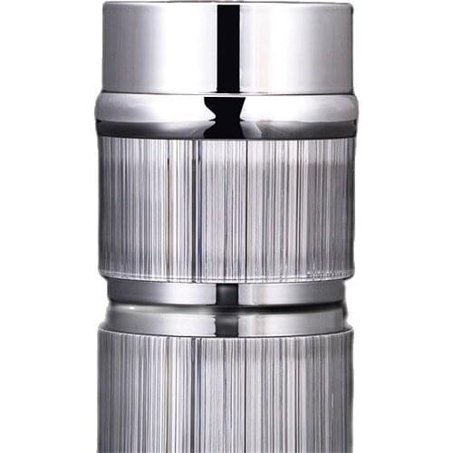 50G shiny silver lined shape acrylic jar bottle for essence day night cream serum moisturizer skin care cosmetic packing