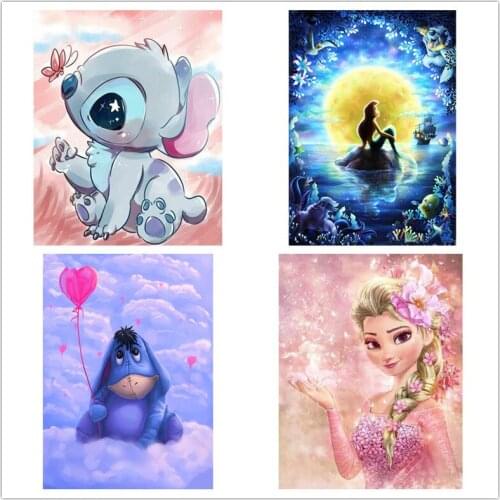 Disney Square/Round Diamond 5D DIY Diamond Painting Disney Cartoon Embroidery Cross Stitch Kit Diamond Mosaic Home Decoration Gi