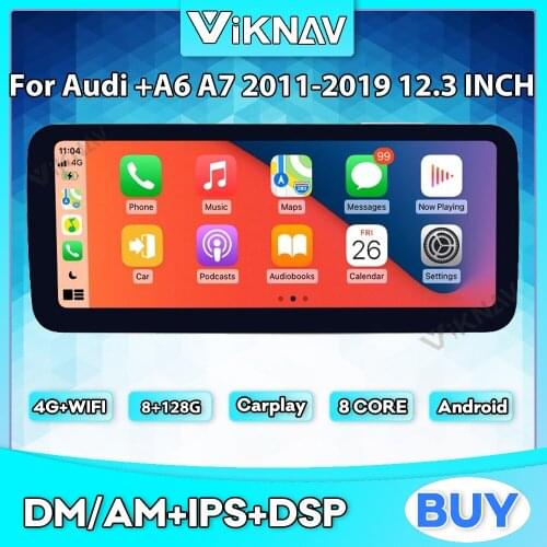 12.3inch Android car radio For Audi A6 A6L A7 2012-2019 auto audio stereo GPS navigation player DVD multimedia receiver 2din