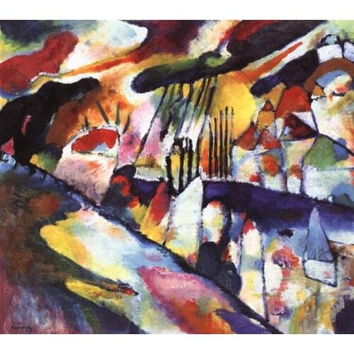 Free DHL or FeDex Shipping, 100% handmade oil painting reproduction on linen canvas with Museum quality, ,Landscape with rain