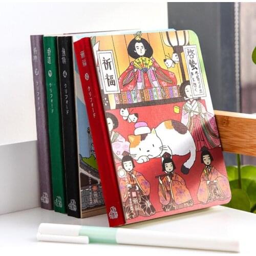 Retro Notebook Kawaii Cartoon Planner Sketchbook Soft Cover Vintage DIY Diary Journal Supplies Office Stationery
