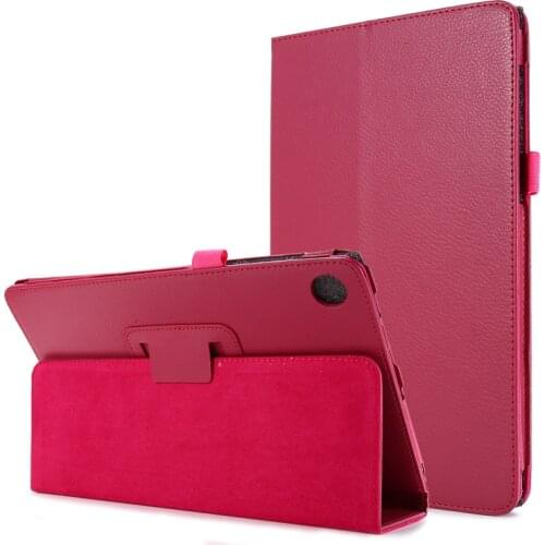 Lychee Pattern Case For Lenovo Tab M10 Plus 10.3'' TB-X606F TB-X606X Flip Stand PU Leather Cover For Lenovo Tab M10 FHD Plus