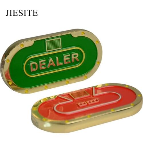 New 75g Metal Poker Dealer Button Dealer Texas Hold'em poker chips Casino Board Game Accessories 1pcs