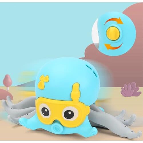 Walking Octopus Swimming Model Wind Up Toys Cute Creative Pull Toys Cartoon Babys Bath Toys Birthday Gift