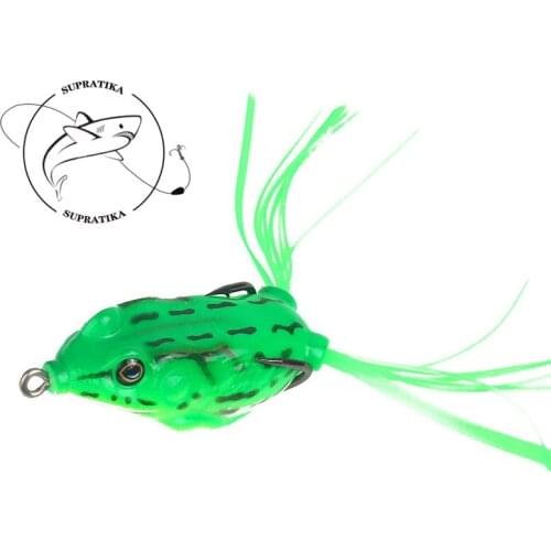 1Piece 60mm 14g Artifical Wobblers Plastic Frog Soft Bait Fishing Lure With Treble Hooks For River Fishing Tackle Pecsa