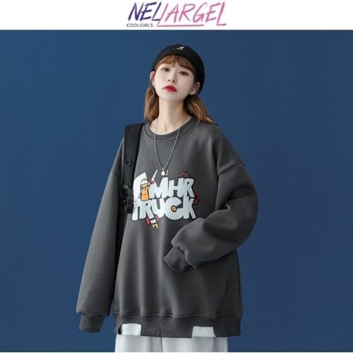 NELLARGEL Women Y2k Harajuku Vintage Kawaii Hoodies 2021 Female Japanese Streetwear Baggy Sweatshirts Girl Causal Hip Hop Hoodie