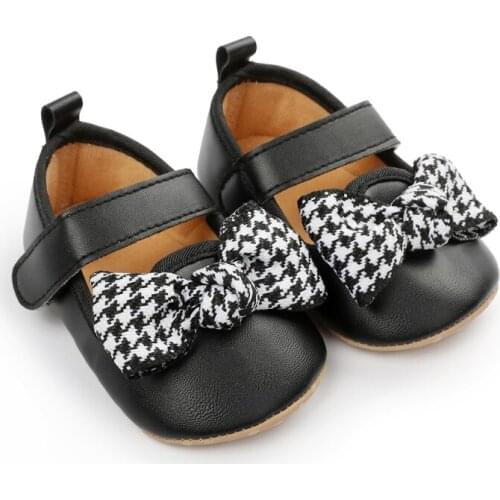 Newborn Baby Girls Bow Princess Shoes Spring Autumn Soft Non Slip Walking Shoe Infant Baby Kids Girl First Walkers 0-18M