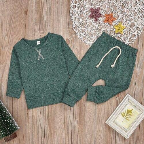 Autumn Sleepwear Nightwear Underwear Outfits Childrens sleepwear 2Pcs Kid Baby Boys Girls Pajamas Set