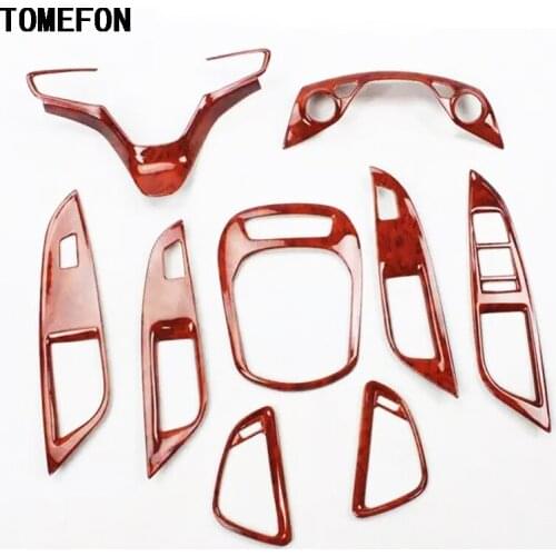 TOMEFON For Chevrolet Cruze 2015 ABS Wood Paint Interior Steering Wheel Gear Shift Window Switch AC Vent Accessories