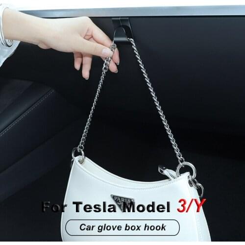 Fit For Tesla Model 3 Co-Pilot Glove Box Hook 2021 Latest Mini Model Easy To Install And Remove The Hook Item Sorting Clips