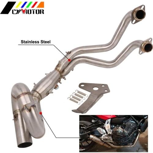 Motorcycle Full Modified Exhaust System Pipe Middle Pipe Slip On For YAMAHA MT07 MT-07 2014-2018 FZ07 FZ-07 15-18