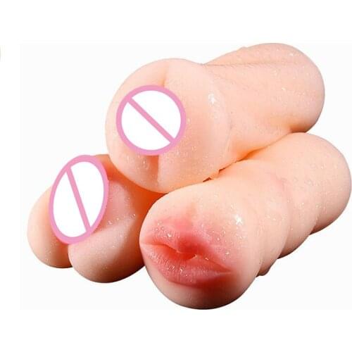 Real Pocket Pussy Oral Anal Sex Toys Male Masturbator Silicone Doll Artificial Vaginal Adult Sex Products for Men Masturbation